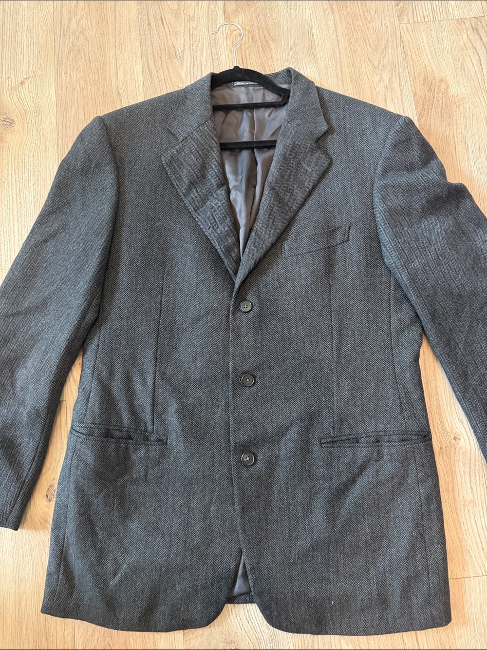 Ermenegildo Zegna Gray Herringbone Sport Coat